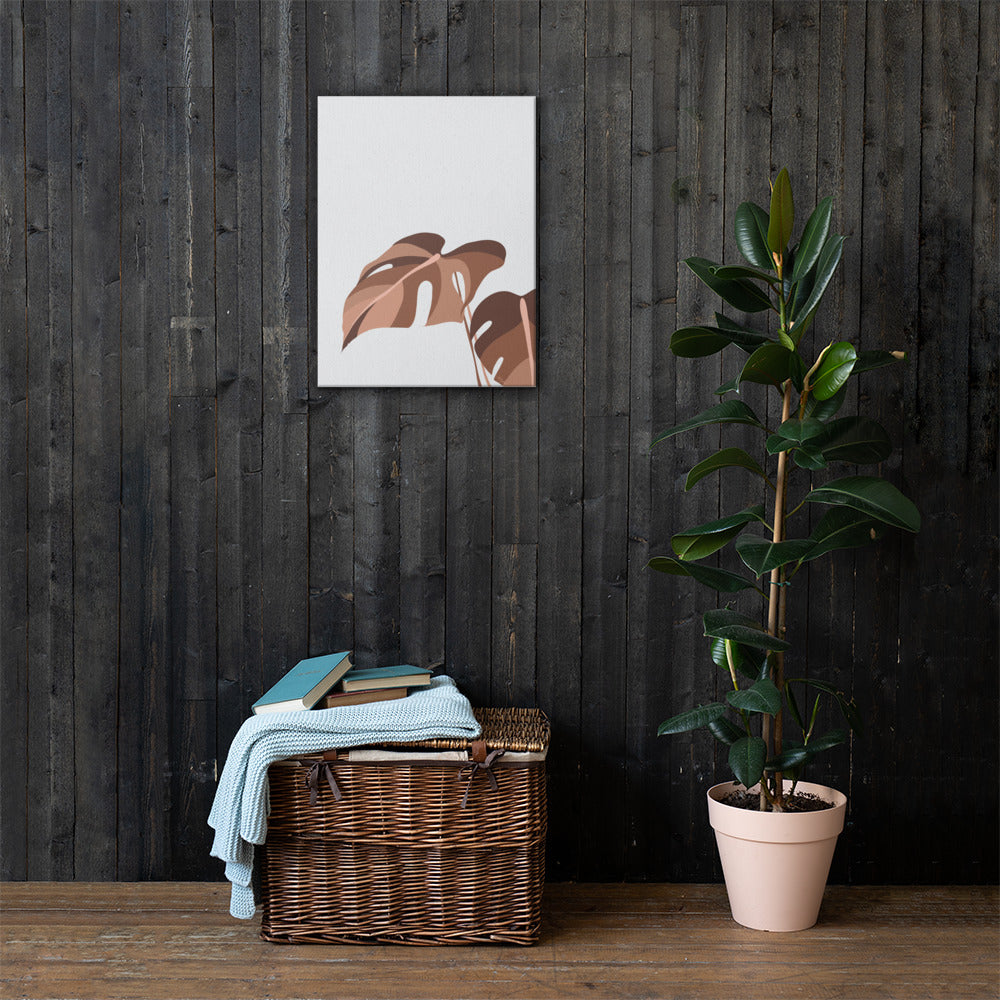Monstera - Stone Canvas Print