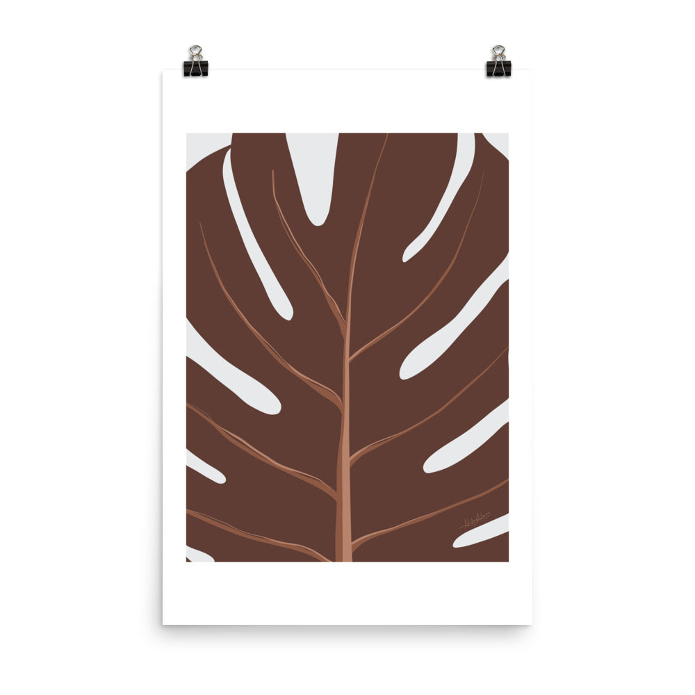 Monstera Leaf - Stone