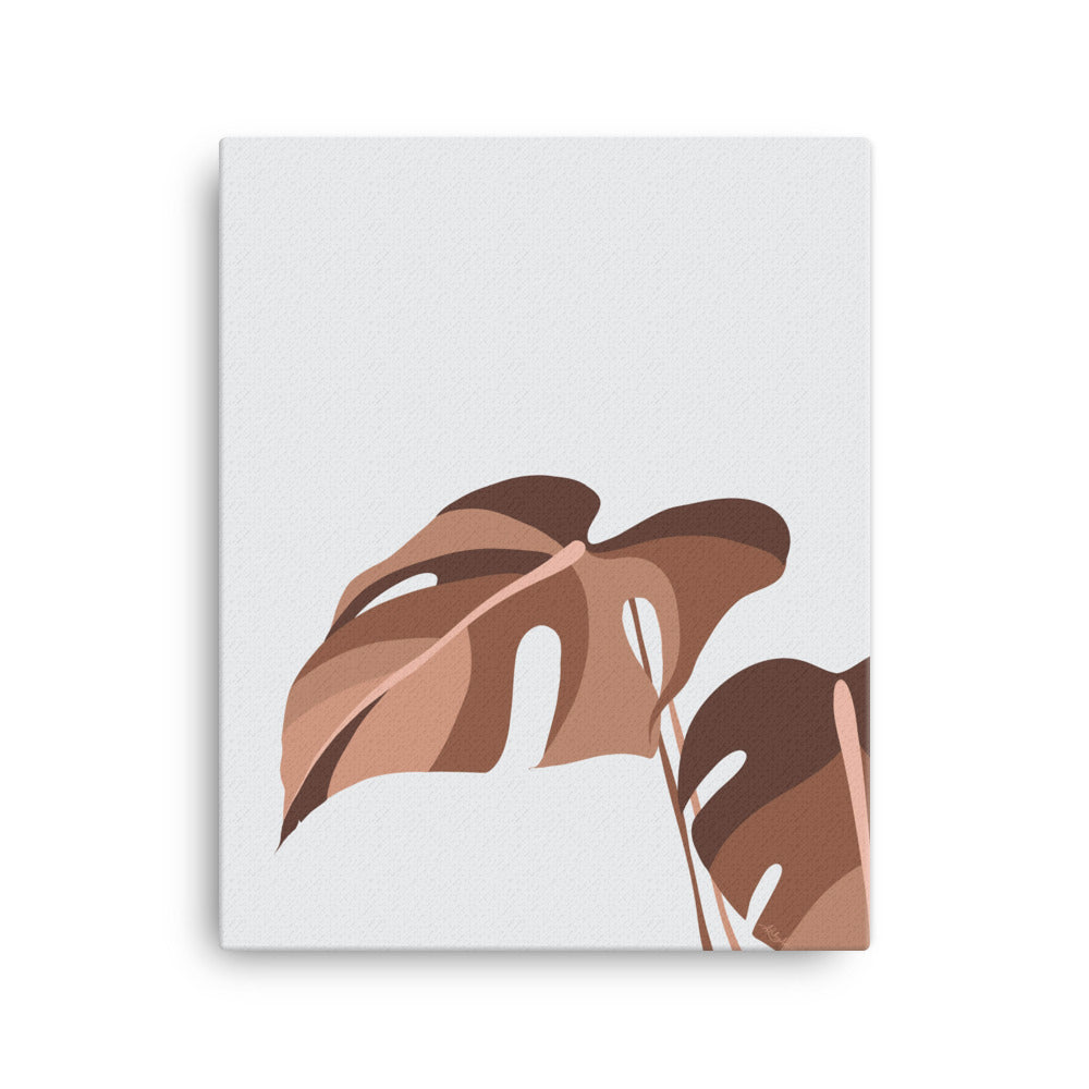 Monstera - Stone Canvas Print